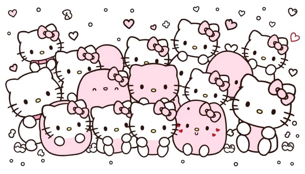 Hello Kitty Squishmallow Coloring Pages for Kids 4 Hello Kitty Squishmallow Coloring Pages for Kids